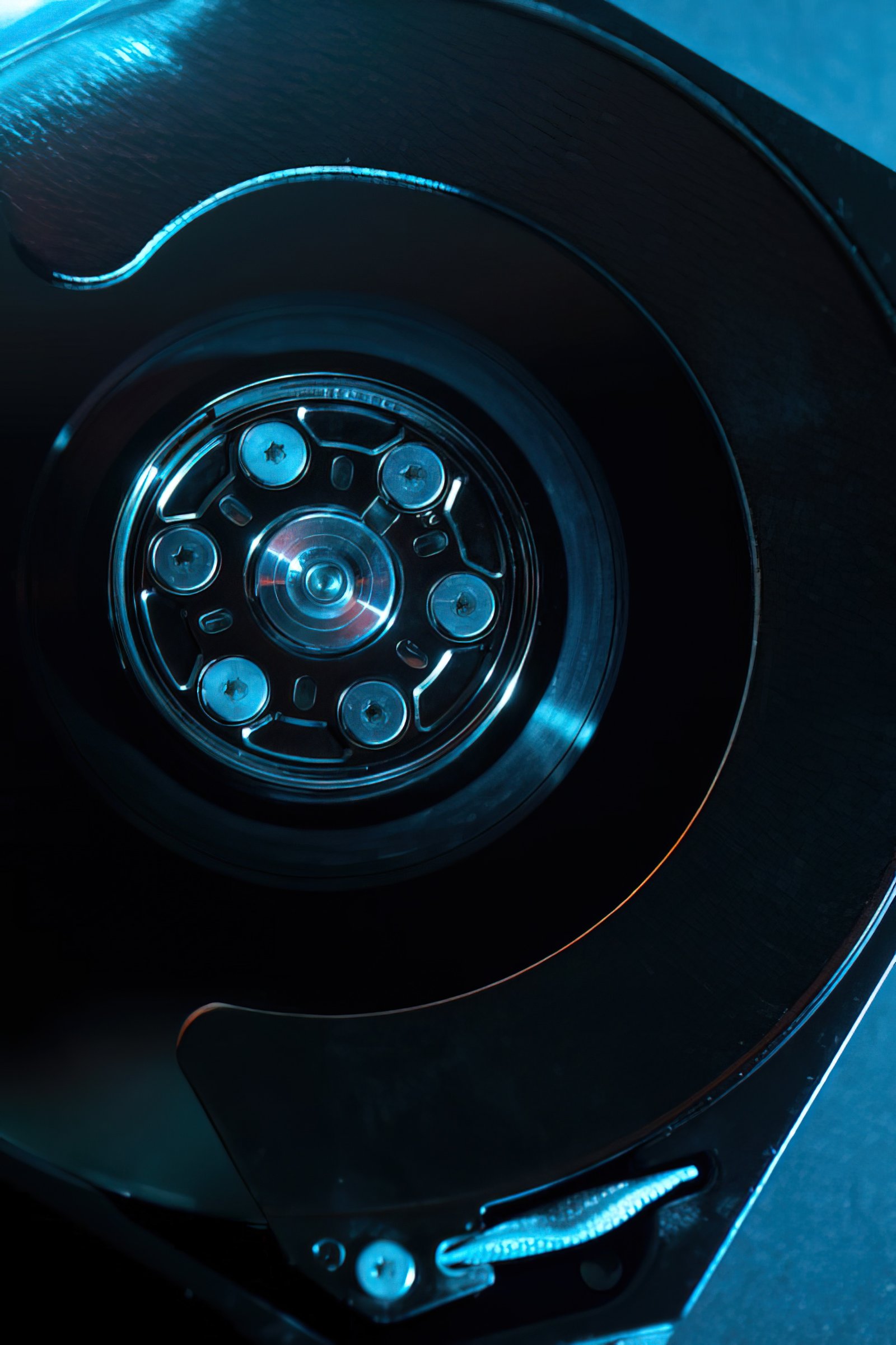 Close-up of a detailed alloy wheel